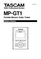 Tascam MP-GT1 - Owners Manual 